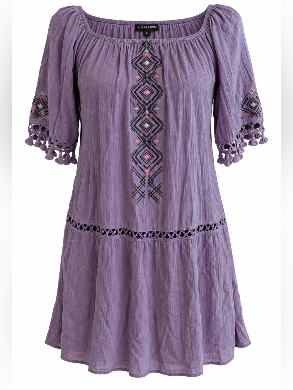 Xhiliration gently worn midi dress